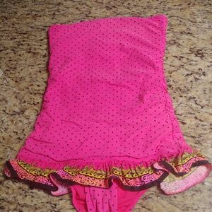 Coco rave hot pink poka dot skirted suit